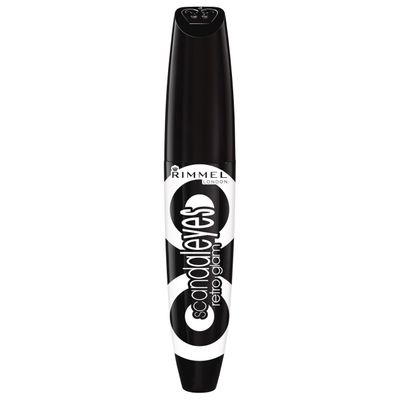 Rimmel London Scandaleyes Retro Glam Mascara, Volumizing, Plumps Lashes, No Clumps, 001, Anime Blue Carded, 0.4oz