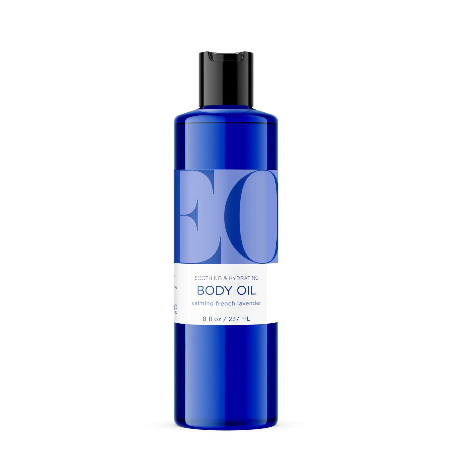 EO Body Oil for Massage &amp; Moisture, French Lavender, 8-Ounce Bottles (Pack of 2)