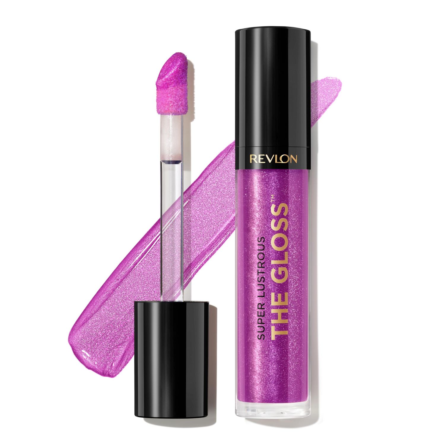 Revlon Lip Gloss, Super Lustrous The Gloss, Non-Sticky, High Shine Finish, 230 Sugar Violet