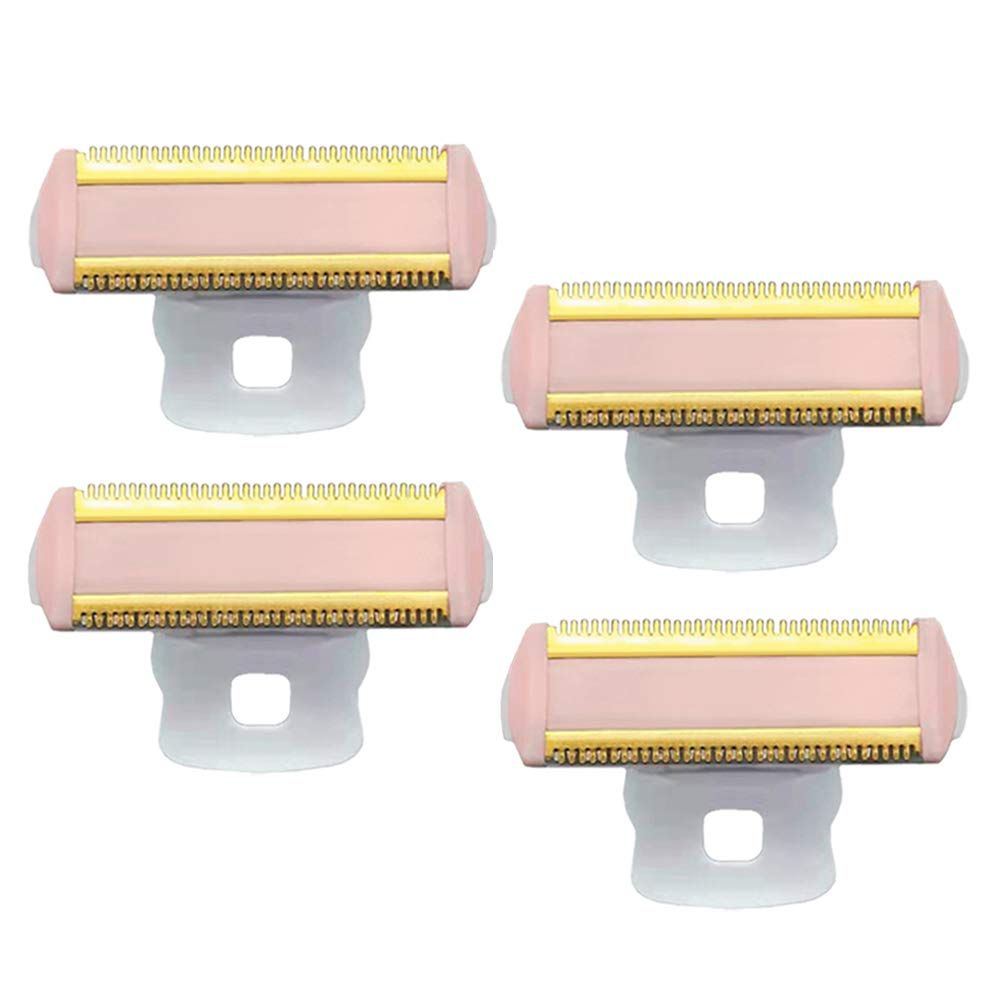 4PCS Women Shaver Replacement Heads Compatible with Finishing Touch Flawless Body Rechargeable Ladies Shaver Hair Remover Heads (Pack of 4)