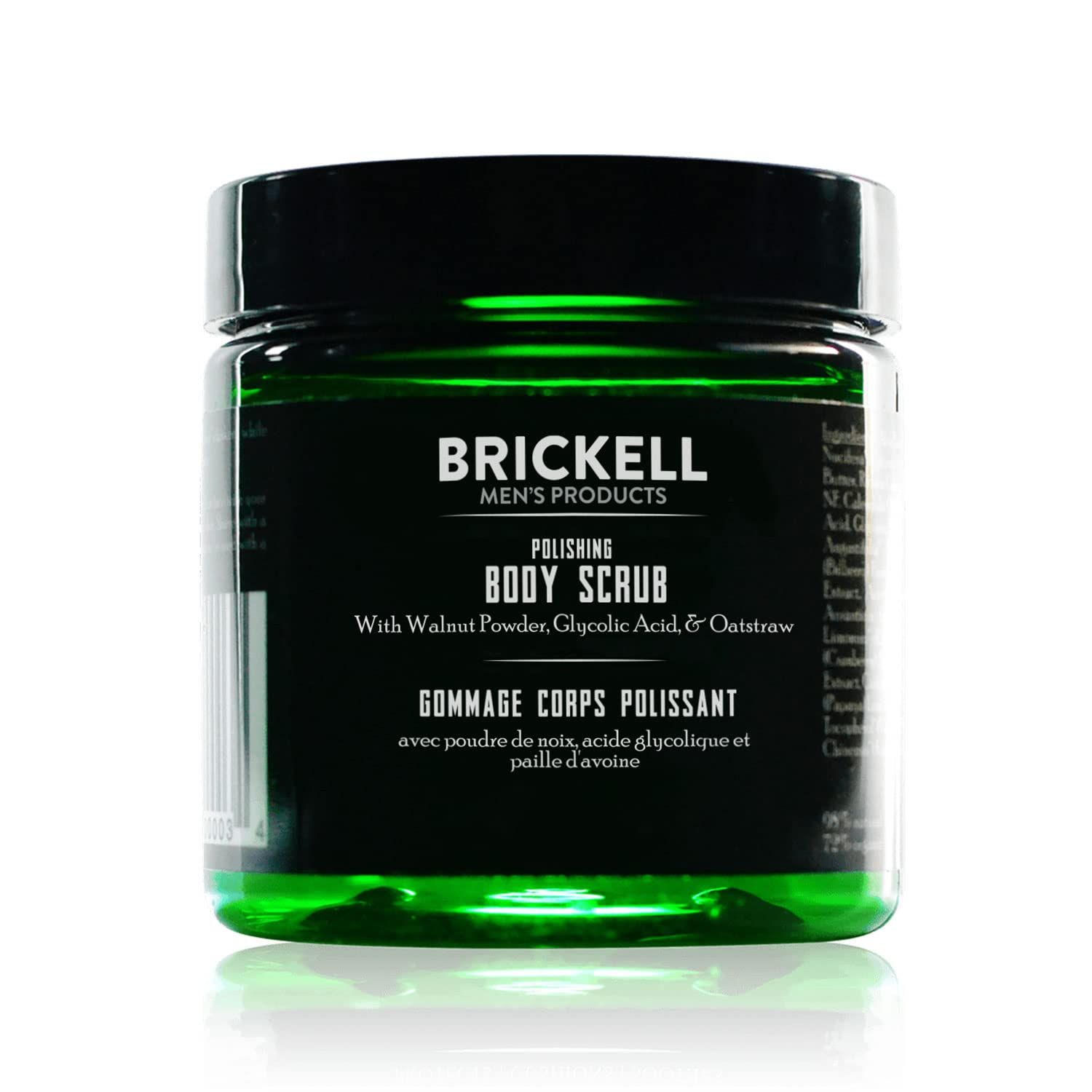 Brickell Men&#39;s Polishing Body Scrub for Men, Natural and Organic Body Exfoliator to Remove Dirt, Prevent Blemishes, and Brighten Skin (8 ounce)