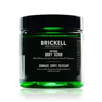 Brickell Men&#39;s Polishing Body Scrub for Men, Natural and Organic Body Exfoliator to Remove Dirt, Prevent Blemishes, and Brighten Skin (8 ounce)