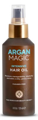 Argan Magic Intensive Hair Oil - Restores Manageability and Elasticity | Adds Shine and Gloss | Controls Frizz | Made in USA, Paraben Free, Cruelty Free (4 oz)