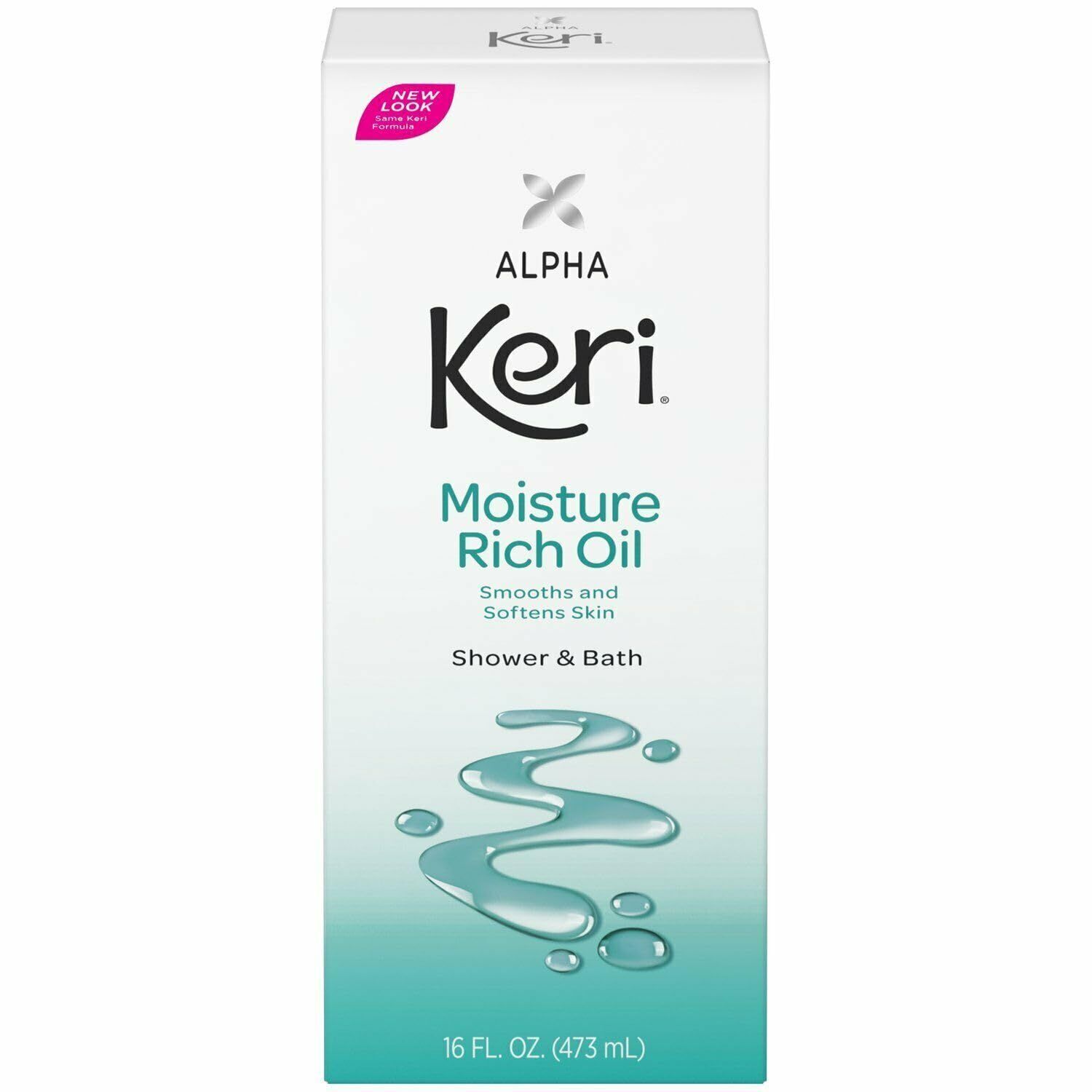 Alpha Keri Shower &amp; Bath Moisture Rich Oil 16 oz (Pack of 3)