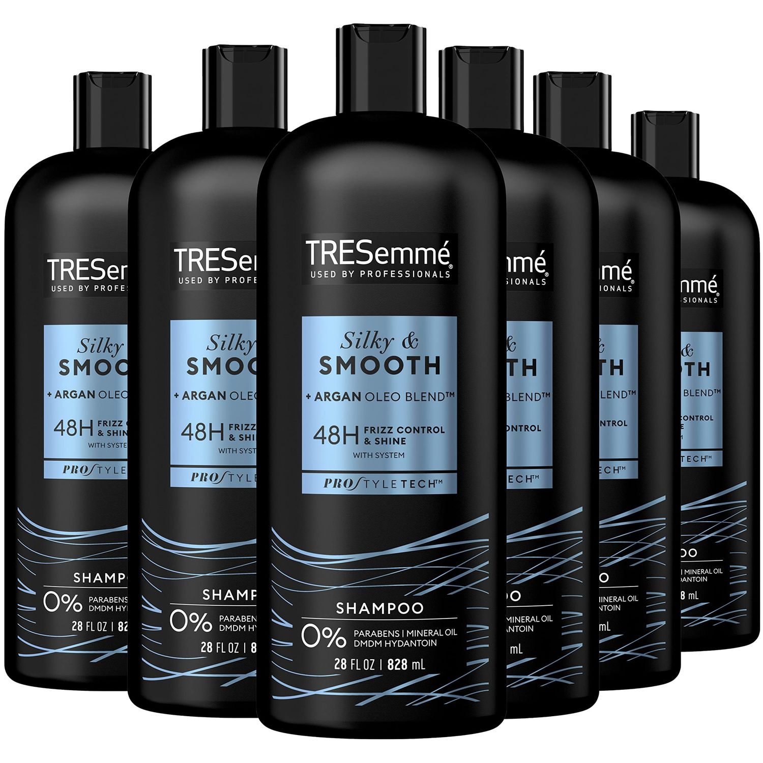 TRESemm Silky &amp; Smooth Anti-Frizz Shampoo For Frizzy Hair Formulated With Pro Style Technology 28 Fl Oz (Pack of 6)