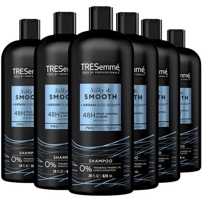 TRESemm Silky &amp; Smooth Anti-Frizz Shampoo For Frizzy Hair Formulated With Pro Style Technology 28 Fl Oz (Pack of 6)