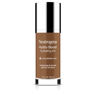 Neutrogena Hydro Boost Hydrating Tint with Hyaluronic Acid, Lightweight Water Gel Formula, Moisturizing, Oil-Free &amp; Non-Comedogenic Liquid Foundation Makeup, 135 Chestnut Color 1.0 fl. oz