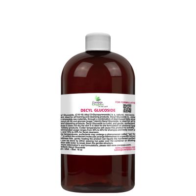 Dr Joe Lab Decyl Glucoside Natural Surfactant - Surfactants for Soap Making, Lauryl Glucoside, DIY Shower Gel, Skin Care, Body and Face Wash, Plant Derived, Natural - 16 Oz