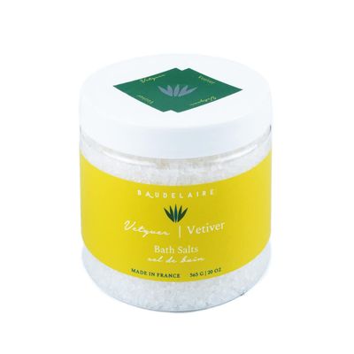Provence Sante PS Bath Salt Vetiver, 20-Ounce Jar
