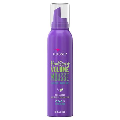 Aussie Headstrong Volume With Bamboo &amp; Kakadu Plum Mousse, 6.0 Fl oz, 4.669 Fl oz