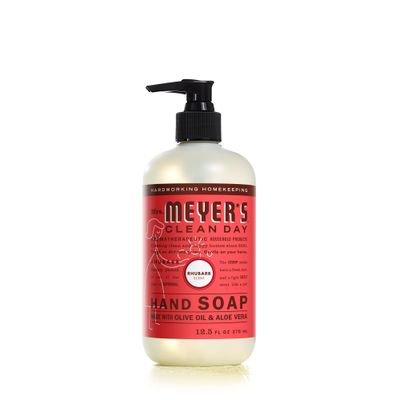 MRS. MEYER&#39;S CLEAN DAY Hand Soap, Made with Essential Oils, Biodegradable Formula, Rhubarb, 12.5 fl. oz