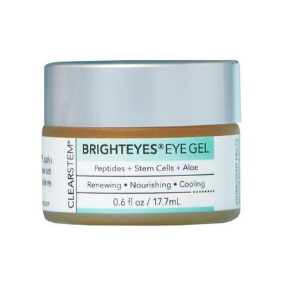 CLEARSTEM - BRIGHTEYES - Nourishing Anti-Aging Eye Gel - For Puffy Eyes, Crow&#39;s Feet, &amp; Dark Circles - Made with Collagen, Stem Cells, Peptides &amp; Aloe Vera - Vegan - Gluten Free - Men &amp; Women - 0.6 oz