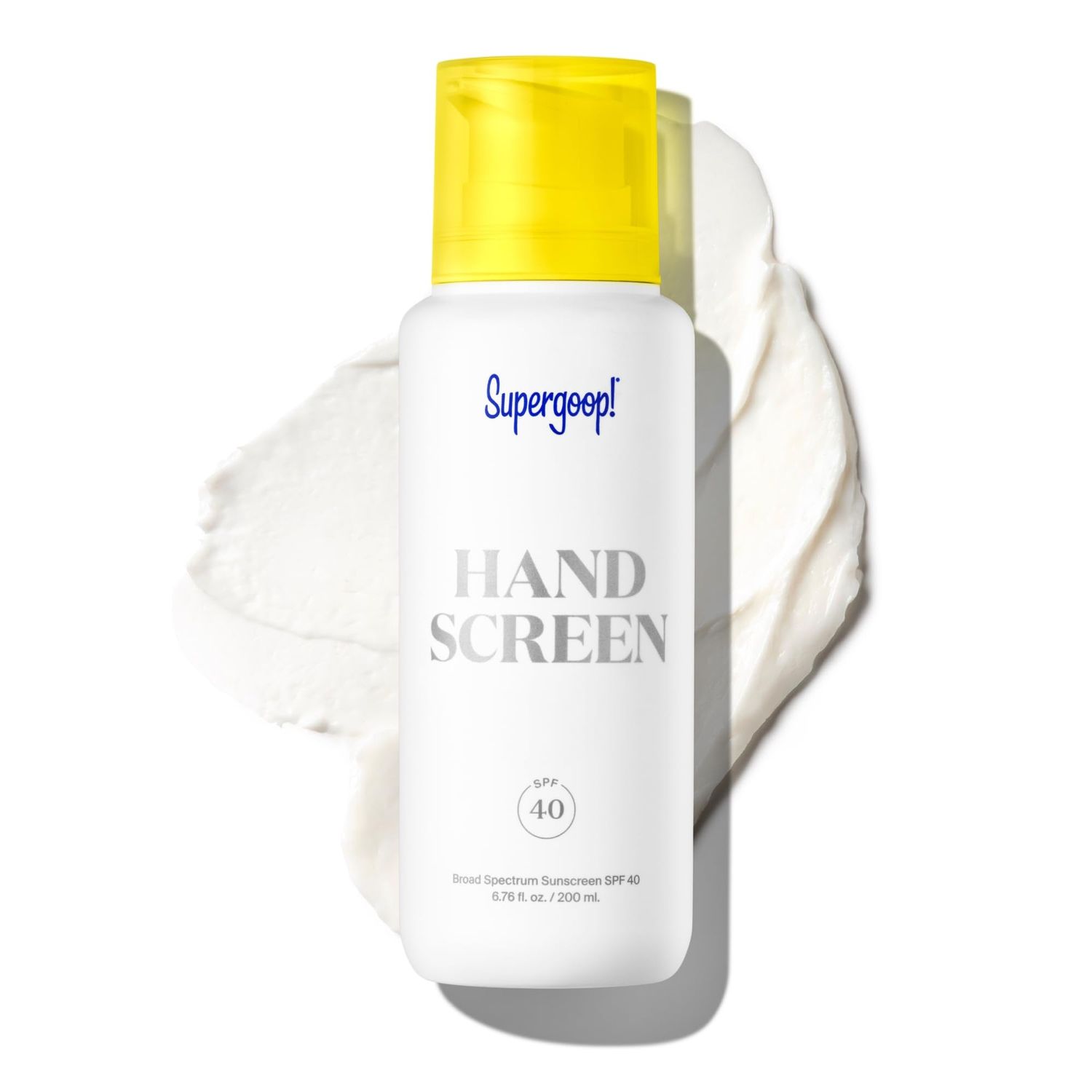 Supergoop! Handscreen SPF 40, 6.76 fl oz - Preventative, SPF Hand Cream For Dry Cracked Hands - Fast-Absorbing, Clean ingredients, Non-Greasy Formula - With Sea Buckthorn, Antioxidants &amp; Natural Oils