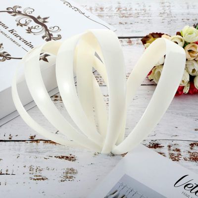 HESTYA White Plastic Headbands DIY 1 Inch Plain Blank No Teeth Hair Bands Plain Headbands for Women Halloween Christmas