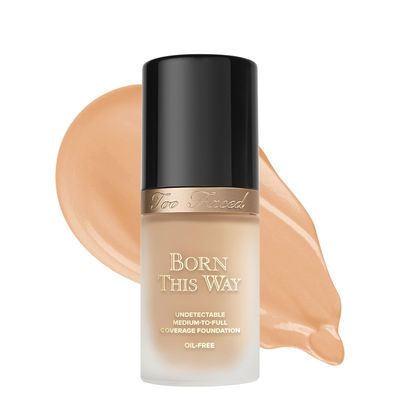 Too Faced Born This Way Natural Finish Longwear Liquid Foundation | Medium-To-Full Coverage | Hydrating + Oil Free, 1 Fl Oz, Nude