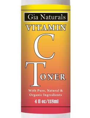Gia Naturals Vitamin C Facial Toner. Pure, Natural and Organic. Freshner. Antioxidants, Age-Fighting, Brightens, Reduces Pores, PH Balances, Made in USA