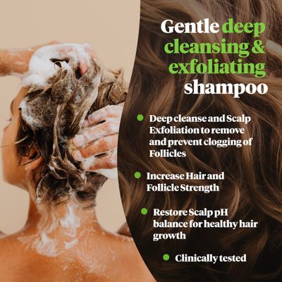 Reviv3 Procare PREP Cleanser Shampoo - Clinically Tested - Hair and Scalp Care Anti-Thinning and Fine Hair Cleansing Shampoo - Color Safe - All Hair Types - For Women and Men 12.1 fl. oz