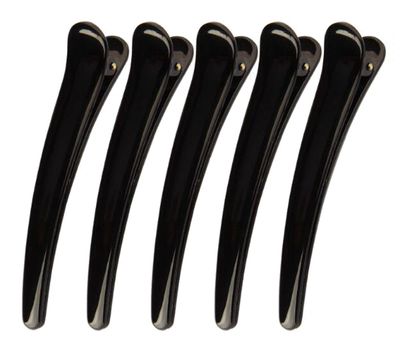 12 Pcs Black Duckbill Clips - DIY Tip Mouth Clip Spring Clip Hair Clips Hair Pins Handmade Headdress Accessories for Women (Length 12cm/4.72in)