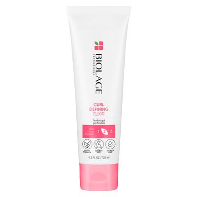 Biolage Styling Curl Defining Elixir | Natural Movement, Shine, &amp; Frizz Control | Medium Hold Curly Hair Gel | For Frizzy Hair | Paraben-Free | Vegan | 4.2 Fl. Oz