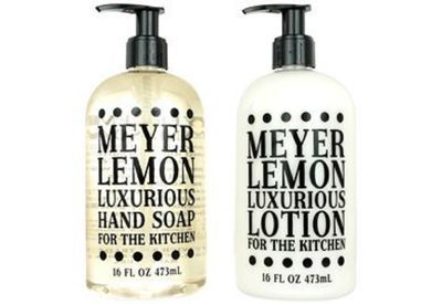Greenwich Bay Trading Company Kitchen Collection Bundle: Meyer Lemon - 16 Ounce Shea Butter Lotion &amp; 16 Ounce Hand Soap