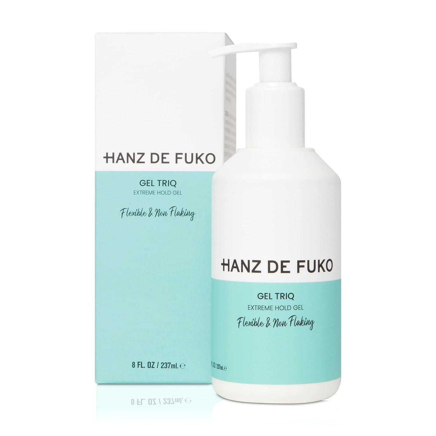 Hanz de Fuko Gel Triq - Premium Sugar Based Hair Styling Gel - Extreme Hold - Flexible and Non-Flaking Formula - 8 oz.