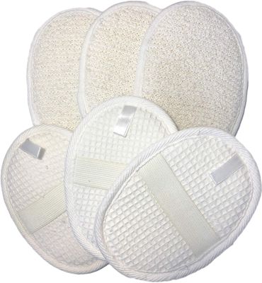 6 pcs/Set 4.3&quot;5.7&quot; Natural Exfoliating Face Body Pad Loofah Sponge Facial Brush - Shower Scrubber - Body Bath Spa for Men &amp; Women, Renewable Resource - Pack of 6