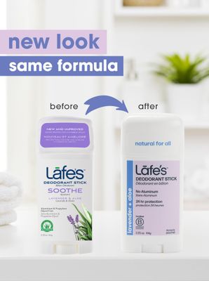 Lafe's Natural Deodorant | 2.25oz Aluminum Free Natural Deodorant Stick for Women &amp; Men | Paraben Free &amp; Baking Soda Free with 24-Hour Protection (Lavender &amp; Aloe, 2.25 Ounce (2-Pack))
