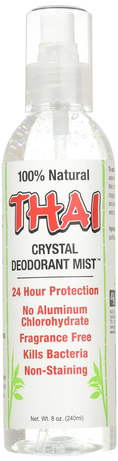 Thai Deodorant Stone Crystal Deodorant Mist, 8 Oz (Pack of 6)
