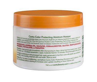 Cantu Shea Butter Anti Fade Color Protecting Moisture Masque with Quinoa Protein, 12 Ounce