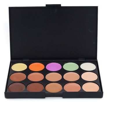15 Colors Cream Contour Face Concealer Palette, FantasyDay Long Lasting Full Hydrating Coverage Conceals Corrects Foundation Camouflage Makeup Gift Set for Correcting Dark Circles Acne Blemish #3