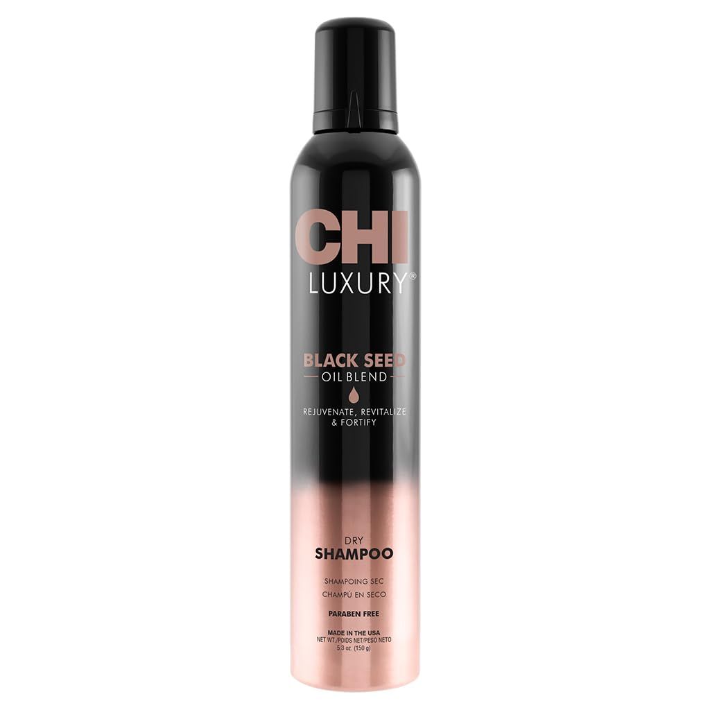CHI Luxury Black Seed Oil Dry Shampoo, Hydrating Formula To Clean, Revitalize &amp; Strengthen Hair, Sulfate, Paraben &amp; Gluten-Free, 5.3 Oz