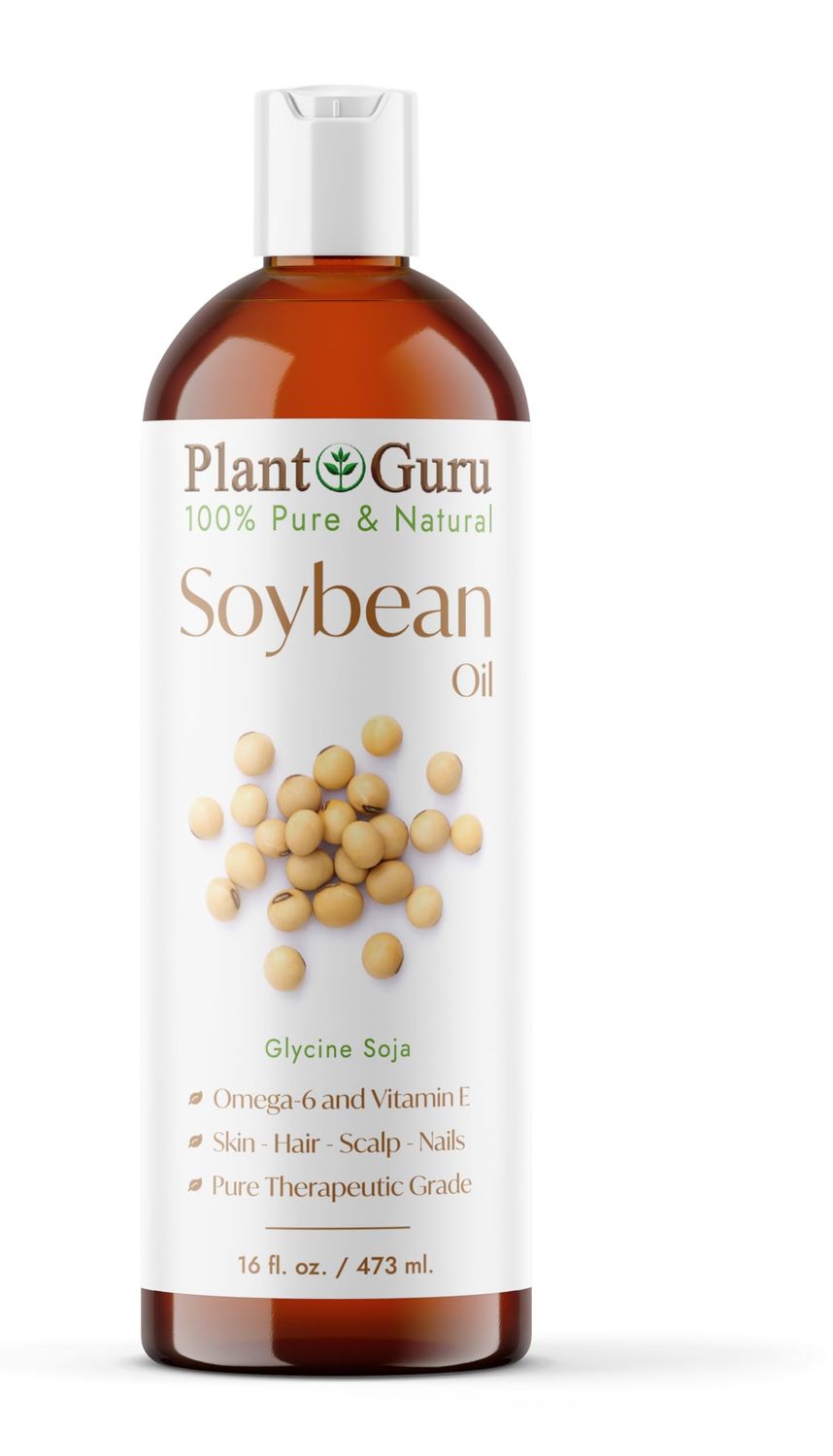Soybean Oil 16 oz Carrier 100% Pure Natural for Skin, Body, Face, and Hair Growth. Great for Creams, Lotions, and Lip Balm.