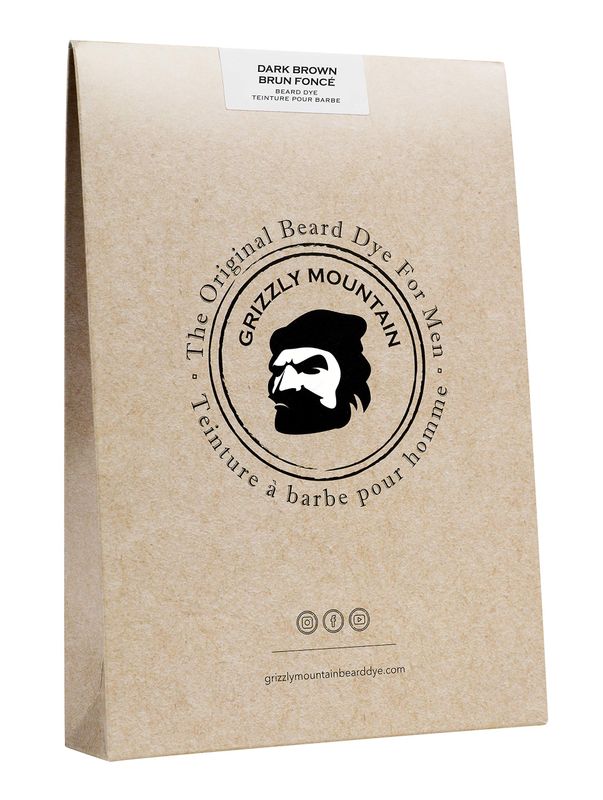 Grizzly Mountain Beard Dye - Organic &amp; Natural Dark Brown Beard Dye