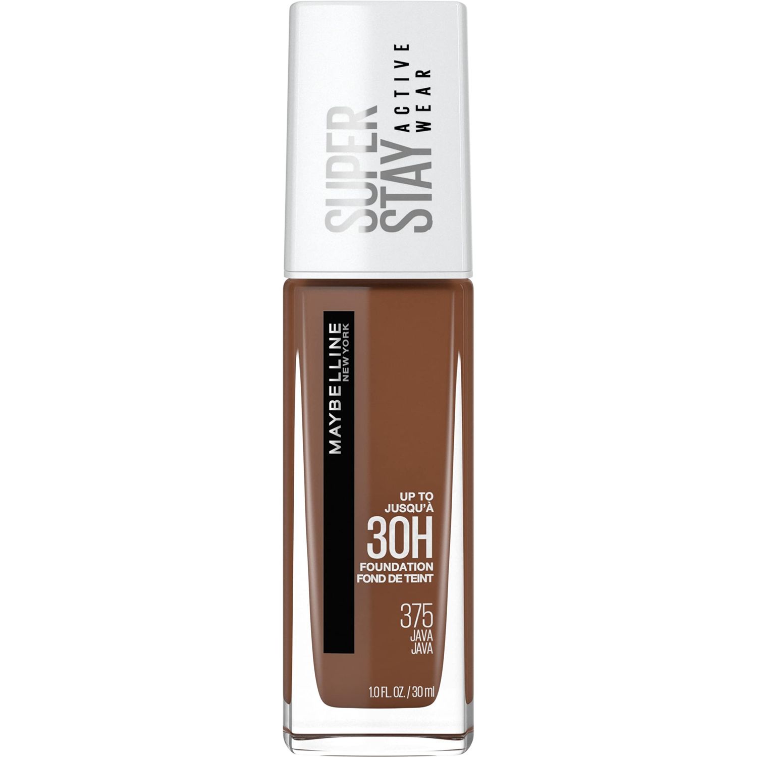 Maybelline Super Stay Full Coverage Liquid Foundation Active Wear Makeup, Up to 30Hr Wear, Transfer, Sweat &amp; Water Resistant, Matte Finish, Java, 1 Count