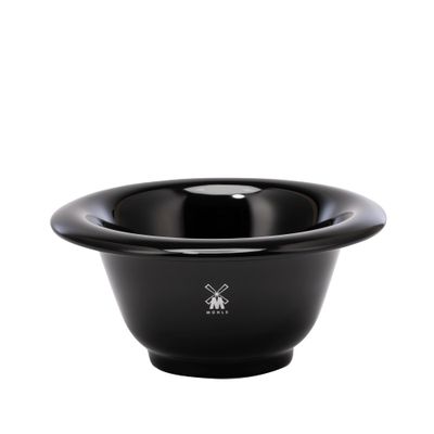 MHLE Black Porcelain Shaving Dish Bowl for Classic Wet Shaving
