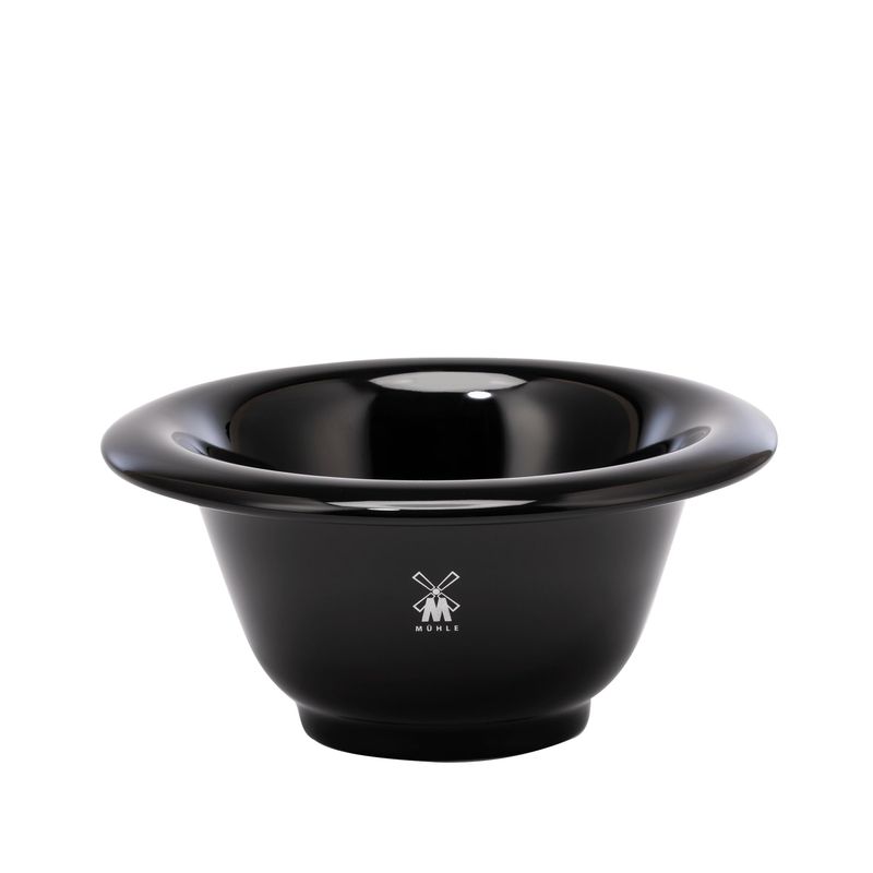 MHLE Black Porcelain Shaving Dish Bowl for Classic Wet Shaving