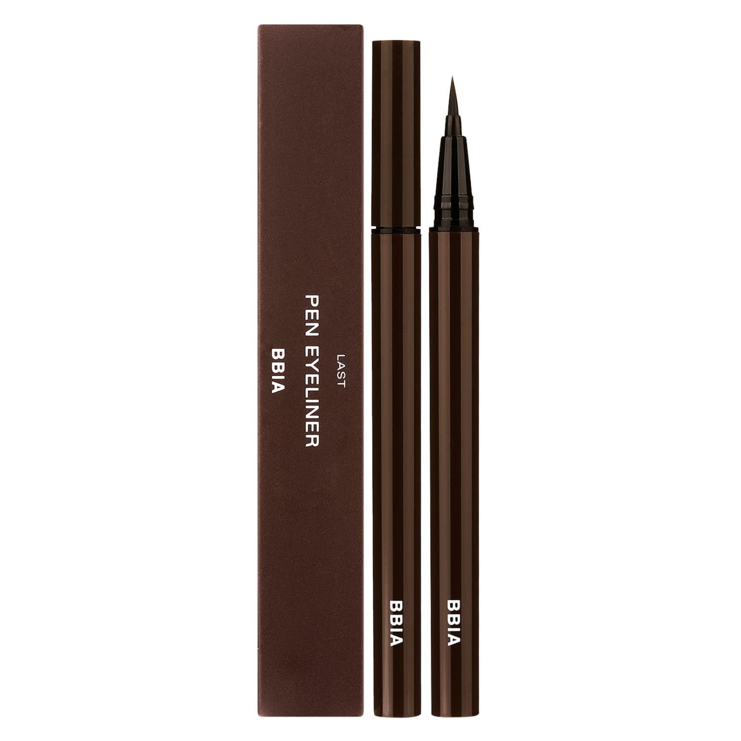 BBIA Last Pen Eyeliner - Waterproof Liquid Pen Eye Liner Long-Lasing Quick Dry Multi-Proof Easy Drawing Ink Tank Type with Precise &amp; Flexible Fine Brush No-Skip Korean Eye Makeup (02 SHARPEN BROWN)