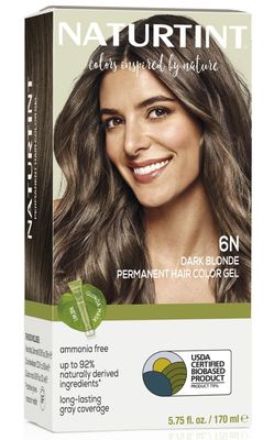 Naturtint 6N Dark Blonde Permanent Hair Color (Pack of 1), Ammonia Free, Vegan, Cruelty Free, up to 100% Gray Coverage, Long Lasting Results (Packaging may vary)
