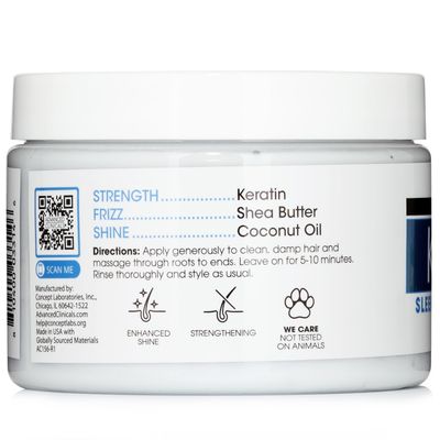 Advanced Clinicals Keratin Hair Mask Treatment, 12 Fl Oz - For Color Treated Hair, Detoxifying Keratin Conditioner To Strengthen Broken, Fortifying Hair Repair Mask With Shea Butter