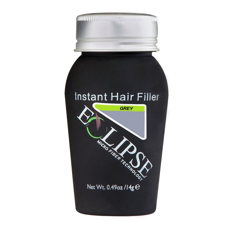ECLIPSE Hair Fibers Grey for Thinning Hair for Women &amp; Men to Conceal Hair Loss in 15 Seconds - 100% Undetectable Hair Building Fibers, 15g