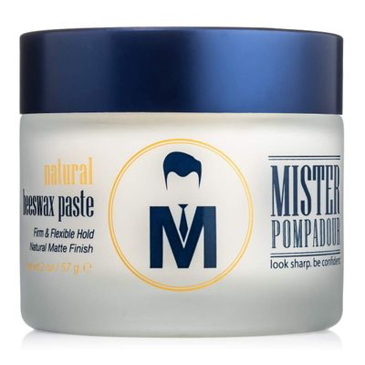 Mister Pompadour Natural Beeswax Paste | Matte Hair Product for Men &amp; Women | HIgh Hold &amp; No Shine | Water Based - Easy To Wash | 2oz