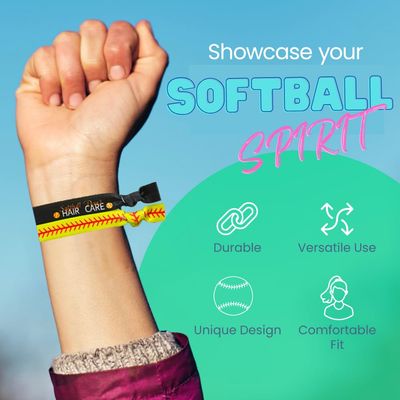 Girls Hair Accessories, Softball Hair Ties, Gift for Softball Players and Teams