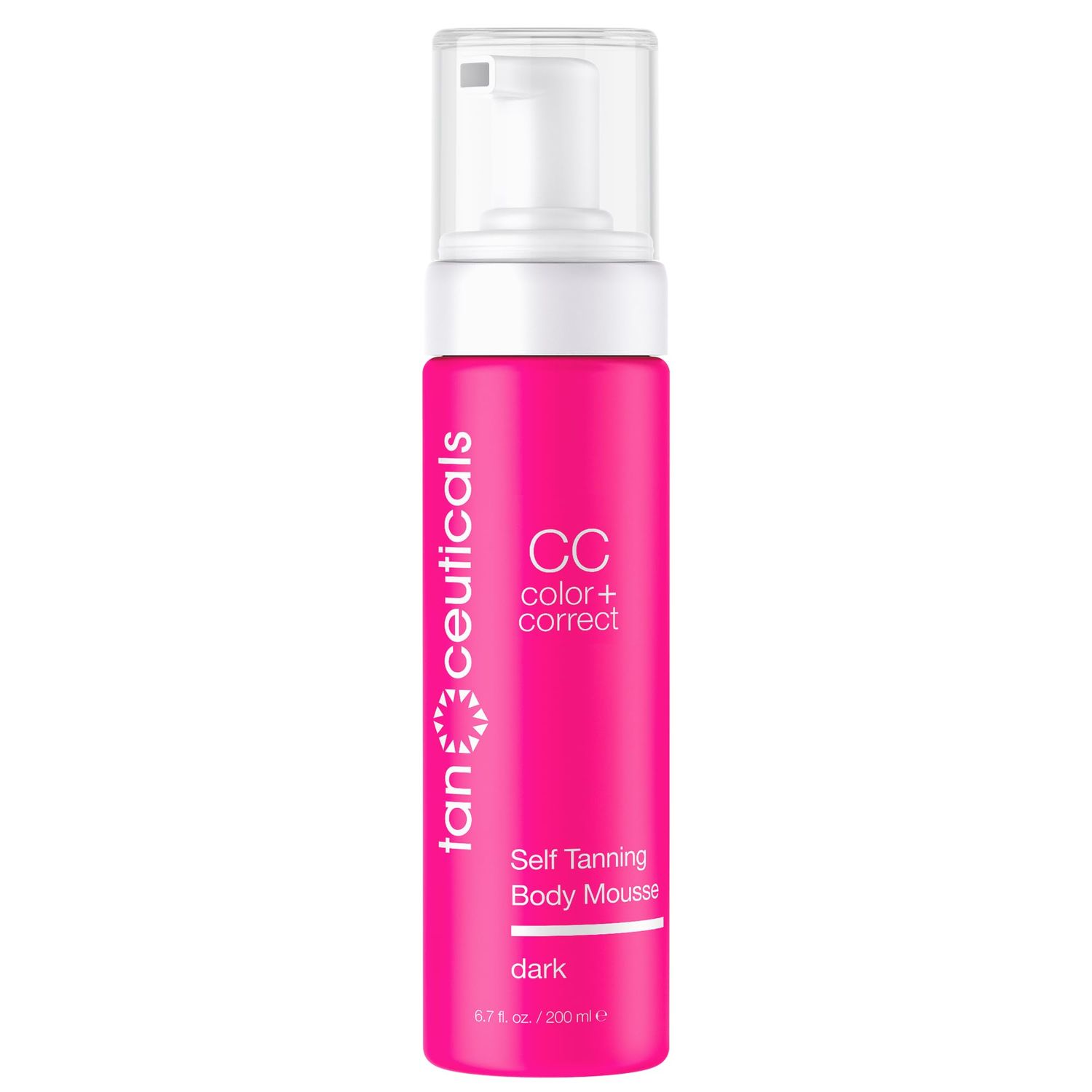 Tanceuticals CC Self Tanning Body Mousse - Dark Self Tanner - Color Correcting &amp; Natural-Looking - Healthy Ingredients &amp; Fresh Coconut Scent Give Instant, Long-Lasting Sunless Tan - 6.7 oz (Dark)