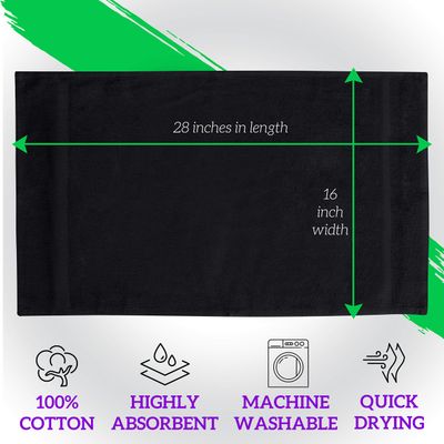 GREEN LIFESTYLE Black Bleach Proof Towels Bulk Sets 100% Cotton 16' X 25' Premium Spa Quality, Super Soft and Absorbent for Gym, Pool, Spa, Salon and Home 12 Pack
