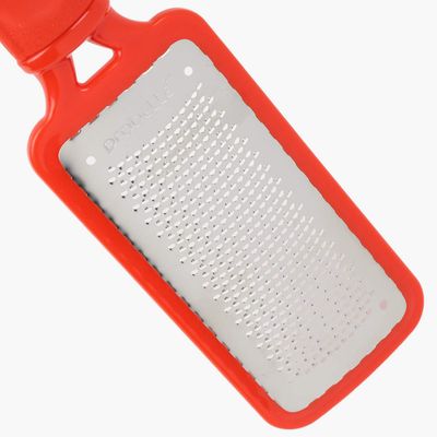 Probelle Colossal Foot Rasp Metal Foot File, Callus Remover for Pedicure Foot Spa, Stainless Steel Foot Scrubber, Dead Skin Remover, Best Foot Care Scraper, Instant Results, Removable Handle, Red