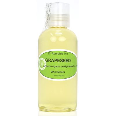 Dr Adorable - 4 oz - Grapeseed Oil - 100% Pure Natural Organic Cold Pressed