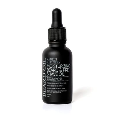 REBELS REFINERY Moisturizing Beard and Pre-Shave Oil for Men - 1 Fl. Oz.
