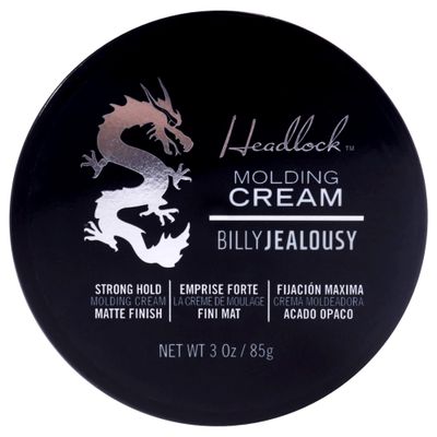 Billy Jealousy Headlock Hair Molding Cream, Hair Styling Cream for Men with Strong All-Day Hold, Natural Matte Finish Hair Cream for All Lengths, 3 Ounce