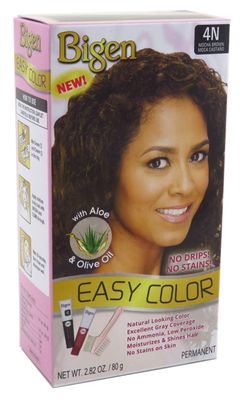 Bigen Easy Color Permanent Hair Dye with Aloe &amp; Olive Oil, Mocha Brown, 2.82OZ