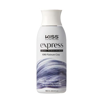 Kiss: Express Semi Permanent Hair Color - Platinum Gray K90-Platinum Gray